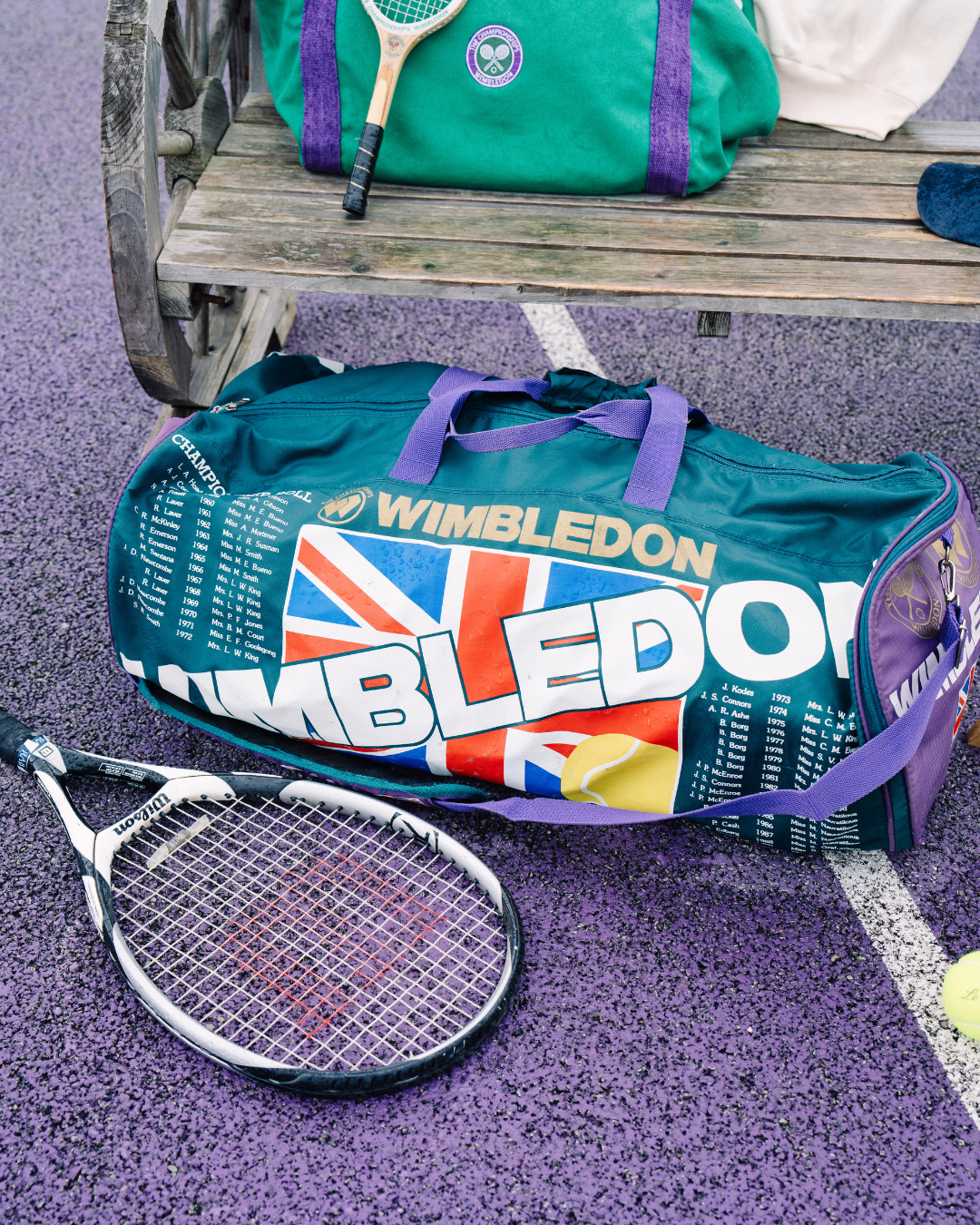 Vintage Wimbledon Official 1990s Tennis Duffle Bag Le Alfré