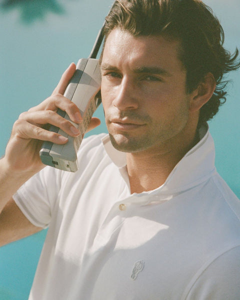 Classic White Alfré Pique Polo