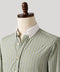 Pistachio Stripe Contrast Collar Poplin Shirt