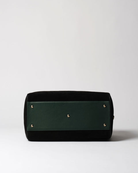 Black Suede Weekender Bag