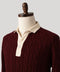 Classic Burgundy Cotton Cable Knit Rugby (PRE-ORDER)