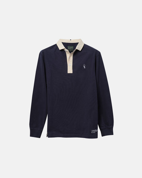 'Le Rugby' Classique Navy Rugby Shirt