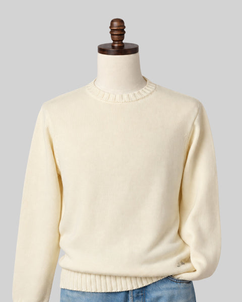 Classic Ivory Crewneck Sweater