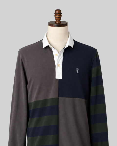 Alfré's Navy Colorblock Rugby Shirt