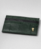 Crocodile Embossed Hunter Green Leather Card Holder