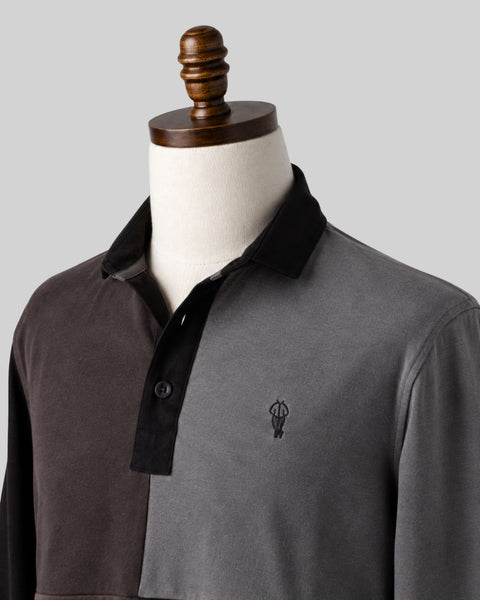 Alfré's Black Colorblock Rugby Shirt