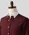 Classic Burgundy Contrast Collar Oxford Shirt