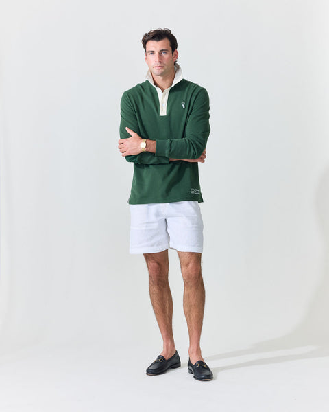'Le Rugby' Classique Hunter Green Rugby Shirt