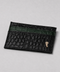 Crocodile Embossed Black Leather Card Holder