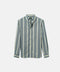 Heritage Olive Wide Stripe Summer Chambray Shirt