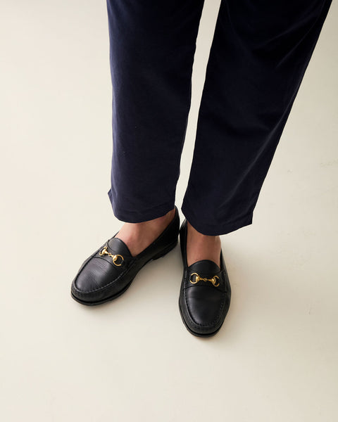 Navy Linen Blend Trouser