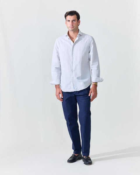 Classic Natural Linen-Blend Shirt
