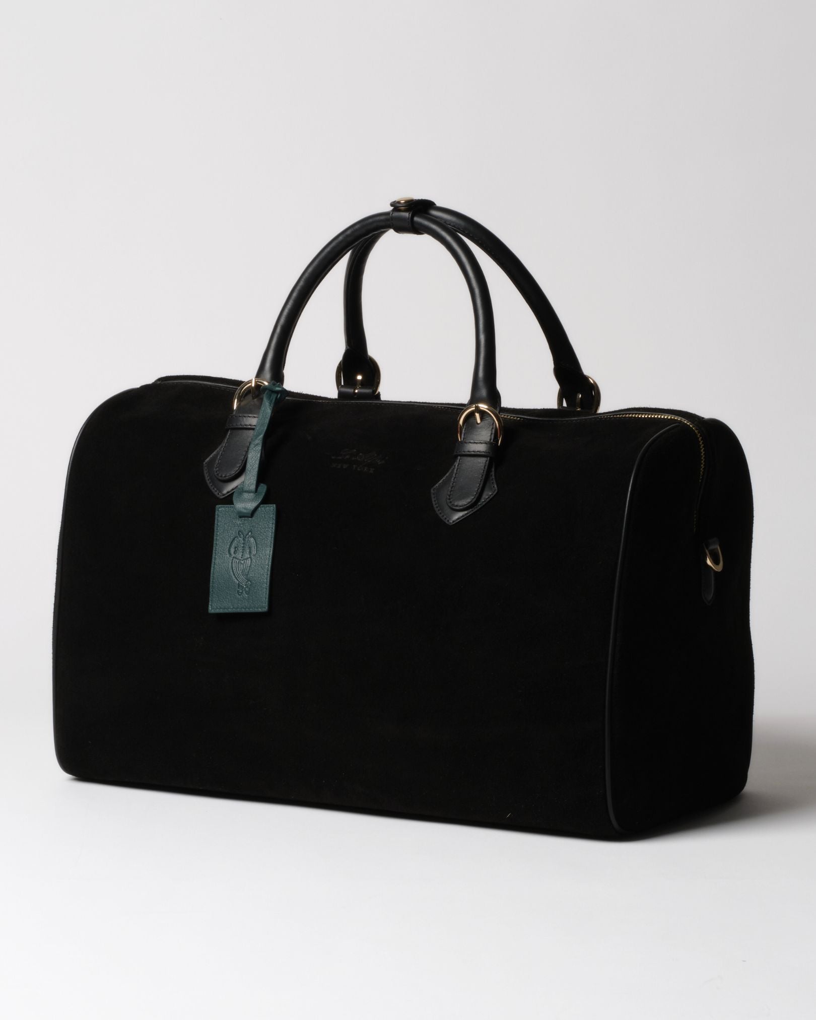 Black Suede Weekender Bag | Le Alfré