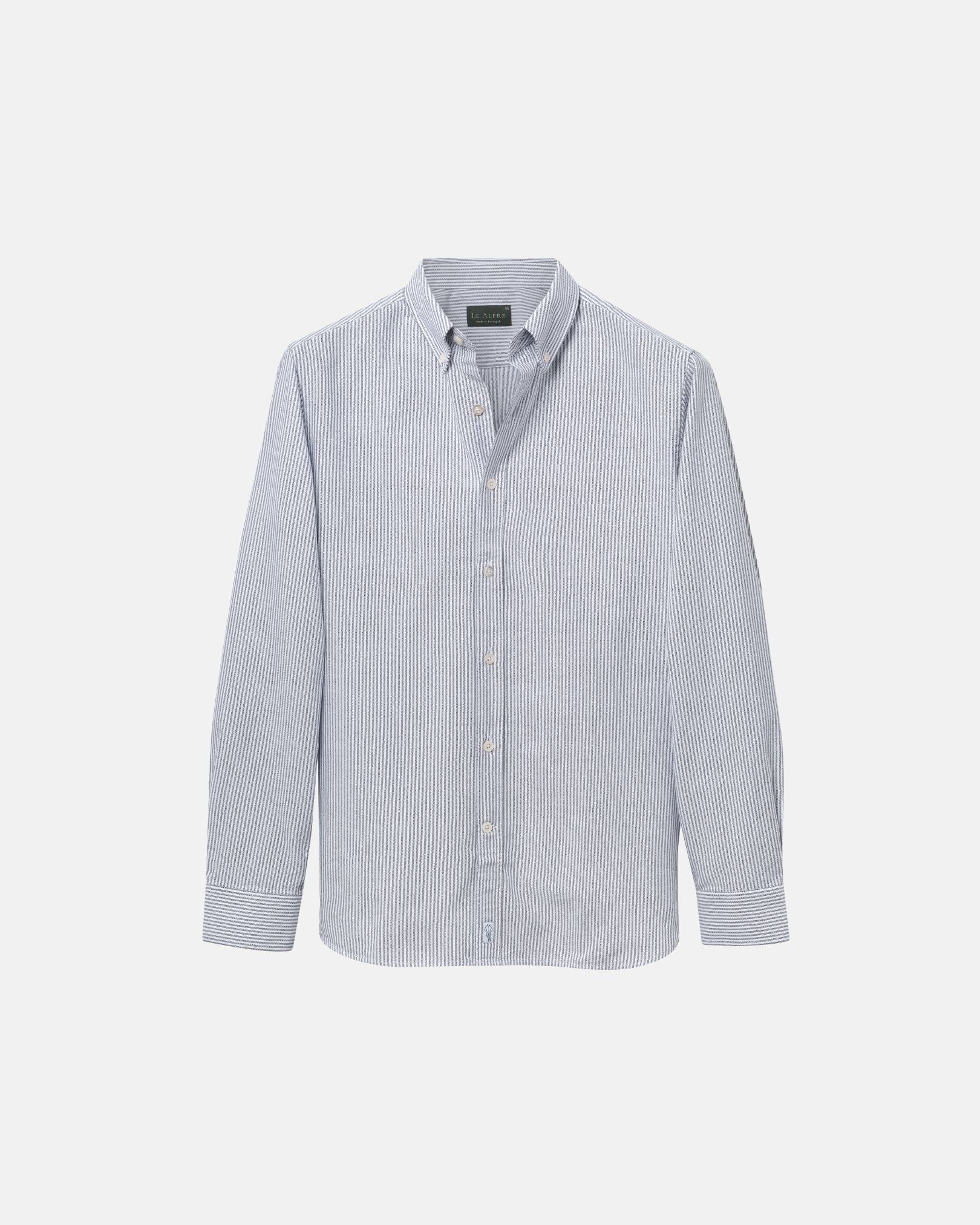 'Le Stripe' Black Oxford Shirt | Le Alfr XS 'Le Stripe' Black Oxford Shirt | Le Alfr XS