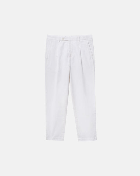 White Linen Blend Trouser