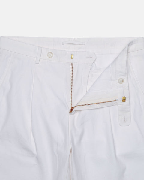 White Linen Blend Trouser