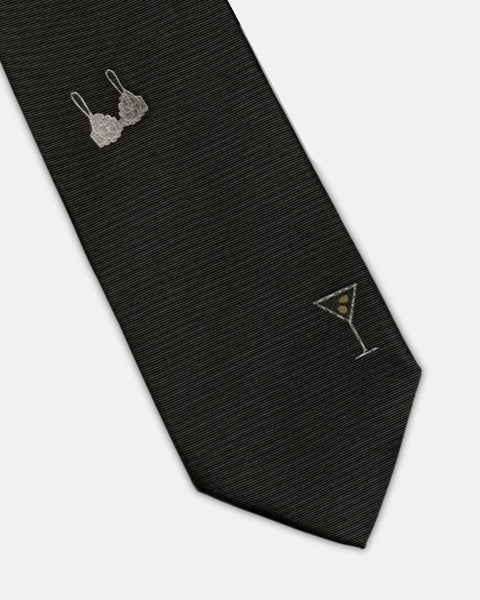 "Dirty Martini" Italian Silk Tie
