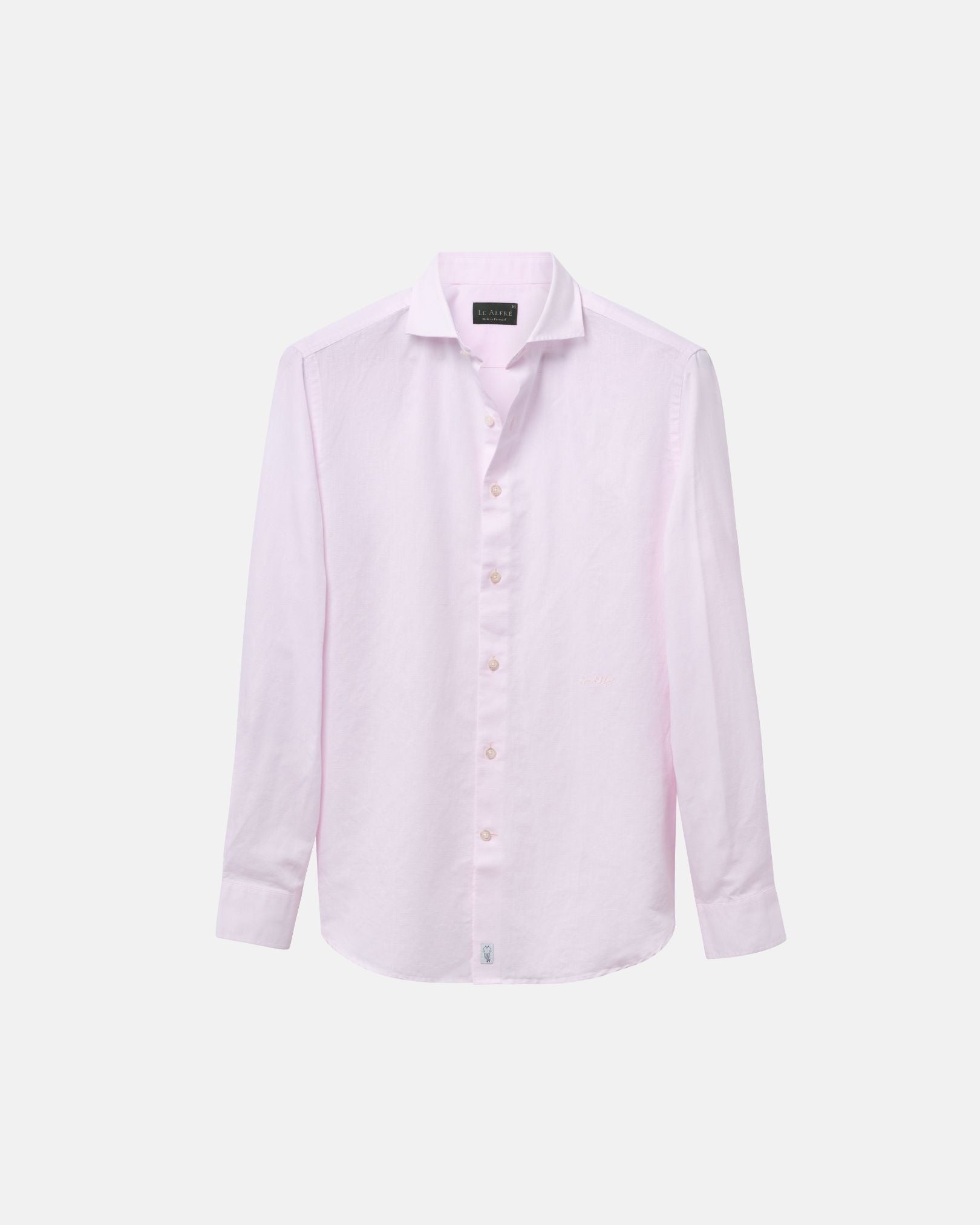 Classic Pink Linen-Blend Shirt | Le Alfr XL Classic Pink Linen-Blend Shirt | Le Alfr XL