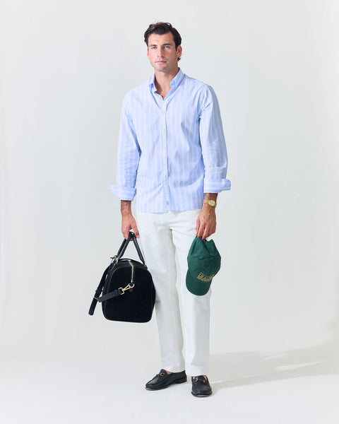 Wide Stripe Light Blue Shirt