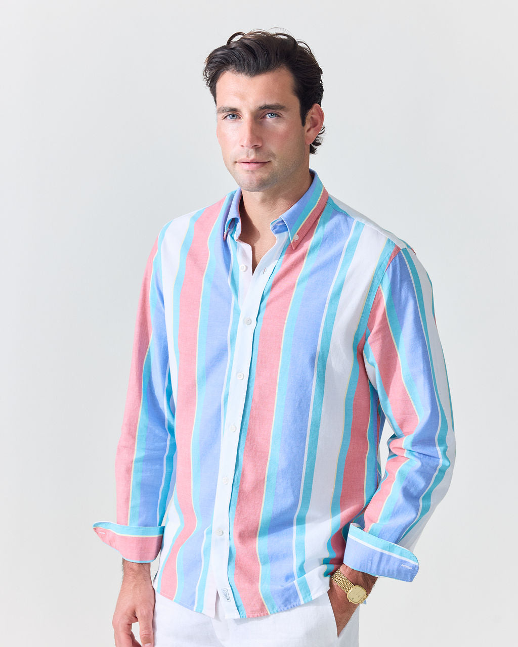 80s Retro Summer Chambray Shirt | Le Alfré