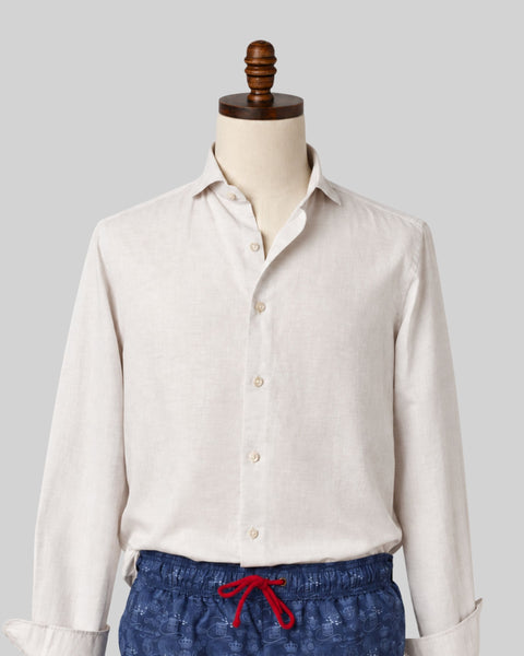 Classic Natural Linen-Blend Shirt