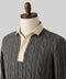Classic Grey Cotton Cable Knit Rugby (PRE-ORDER)