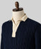 Classic Navy Cotton Cable Knit Rugby (PRE-ORDER)