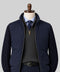 Navy Padded Cable Knit Jacket