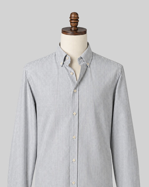 Classic Black Stripe Oxford Shirt