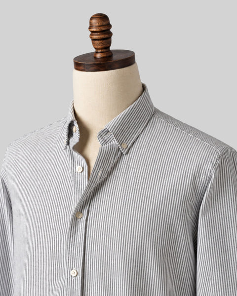 Classic Black Stripe Oxford Shirt