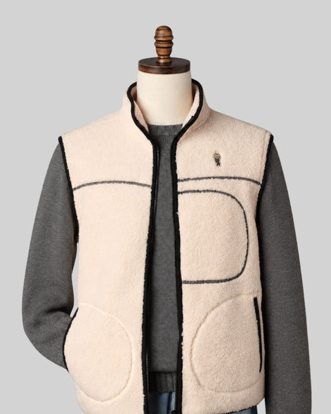 Alfré Cream Modular Fleece Gilet Jacket