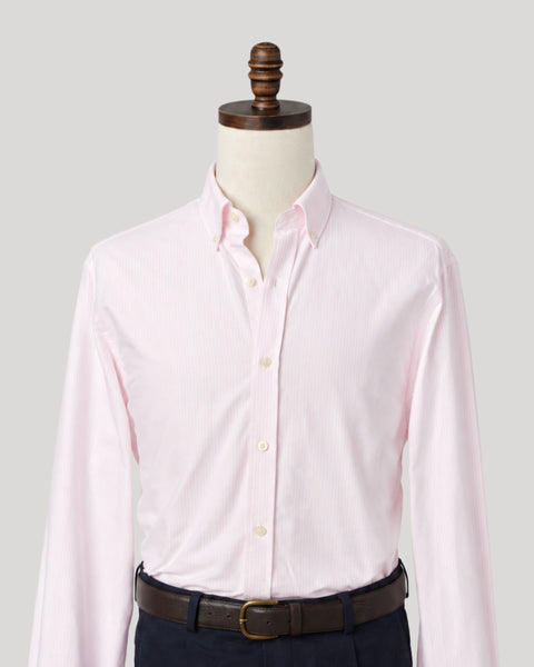 Classic Light Pink Stripe Oxford Shirt