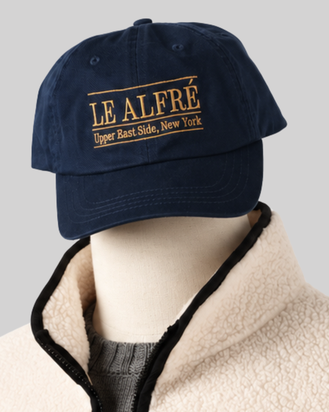 Le Alfré Upper East Side Navy Throwback Cap