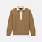 Classic Camel Cotton Cable Knit Rugby (PRE-ORDER)