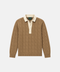 Classic Camel Cotton Cable Knit Rugby (PRE-ORDER)