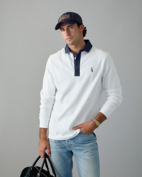 'Le Rugby' Classique White Rugby Shirt