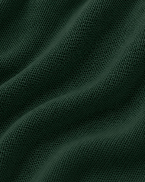 Classic Hunter Green Cotton Crewneck Sweater (PRE-ORDER)