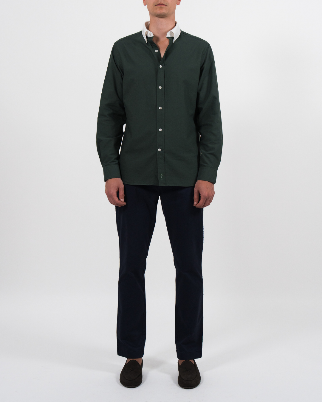 Hunter green mens dress shirt sales