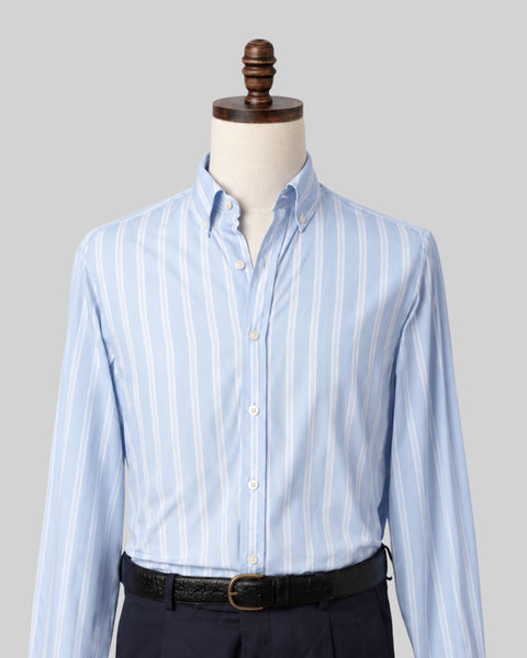 Stripe Light Blue Poplin Shirt