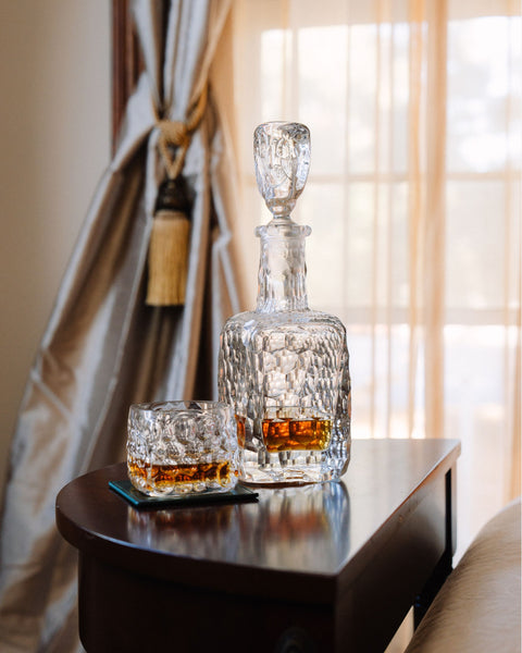 Le Alfré Handblown Glass Whiskey Decanter