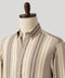 Vertical Stripe Cream Flannel Shirt