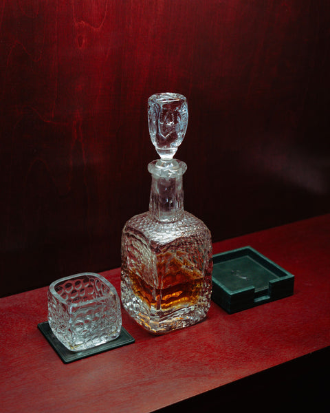 Le Alfré Handblown Glass Whiskey Decanter