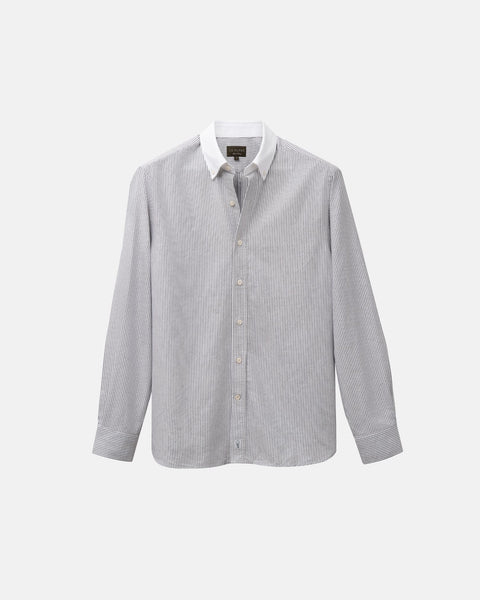 white summer dresses for women Navy Brushed Cotton Twill Two-Pocket Camp Collar Work Shirt