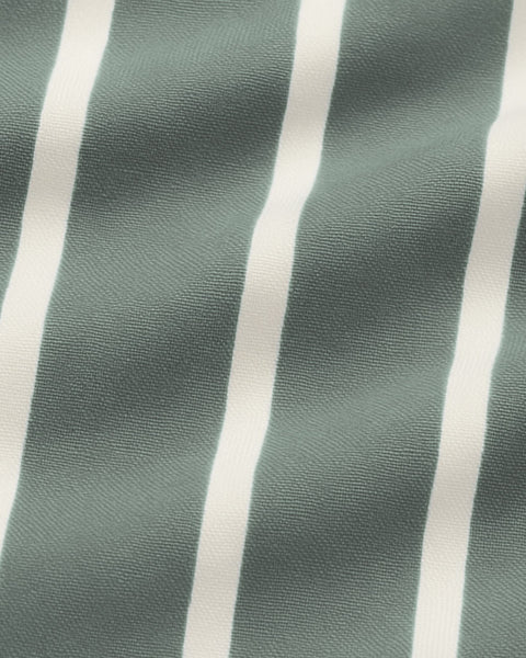 Heritage Olive Wide Stripe Summer Chambray Shirt