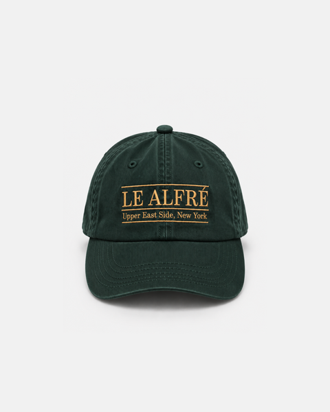 Le Alfré Upper East Side Hunter Green Throwback Cap