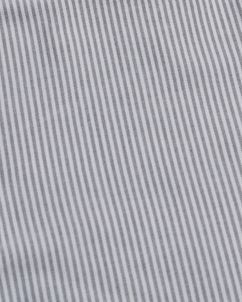 Black Stripe Contrast Collar Oxford Shirt