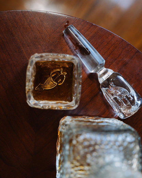 Le Alfré Handblown Glass Whiskey Decanter
