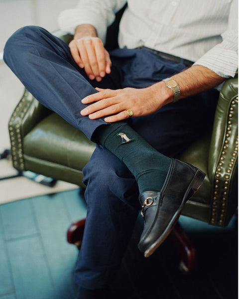 "Reading The Green" Dress Socks