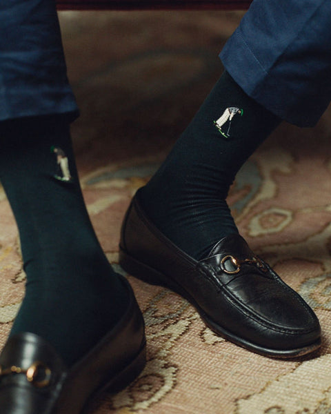 Reading The Green" Dress Socks | Le Alfr Reading The Green" Dress Socks | Le Alfr