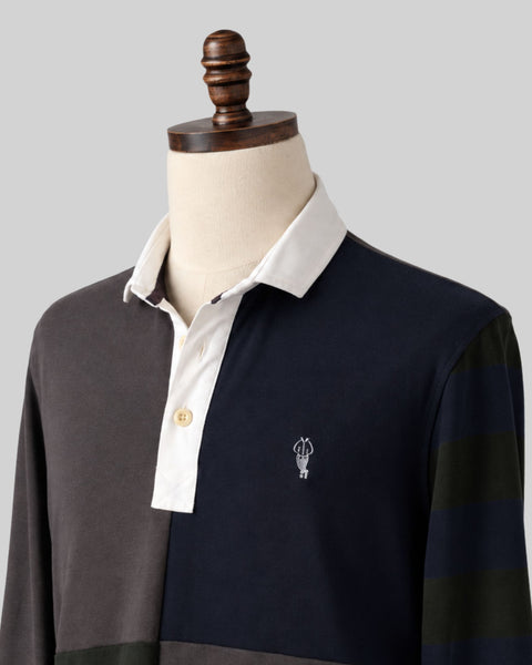 Alfré's Navy Colorblock Rugby Shirt